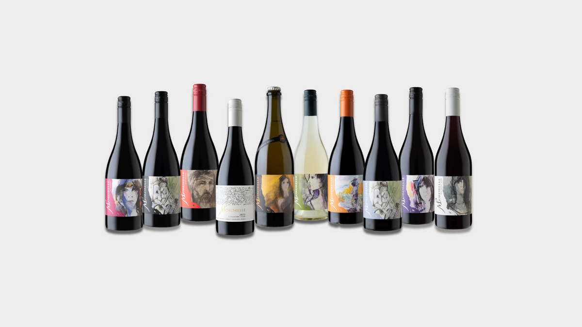 Die Weine von Mordrelle Wines nebeneinander
